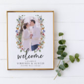 Colorful Floral Welcome Wedding Poster