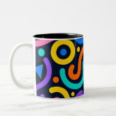 Colorful Flow World Mug Tweekleurige Koffiemok (Links)
