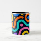 Colorful Flow World Mug Tweekleurige Koffiemok (Center)