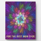 Colorful Flower Abstract Fractal Art Best Mama Fotoplaat (Voorkant)