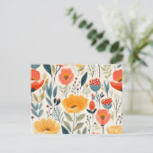 Colorful Flower Art Briefkaart (Staand voorkant)