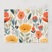 Colorful Flower Art Briefkaart (Voorkant)