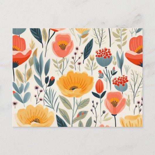 Colorful Flower Art Briefkaart (Voorkant)