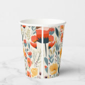 Colorful Flower Art Papieren Bekers (Rechts)
