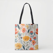 Colorful Flower Art Tote Bag (Voorkant)