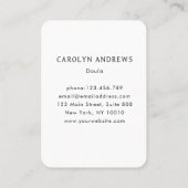 Colorful Flower Baby Footprint Logo Blush-Pink Visitekaartje (Achterkant)