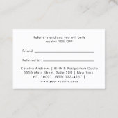 Colorful Flower Baby Footprint Logo White Aanbevelingskaartje (Achterkant)