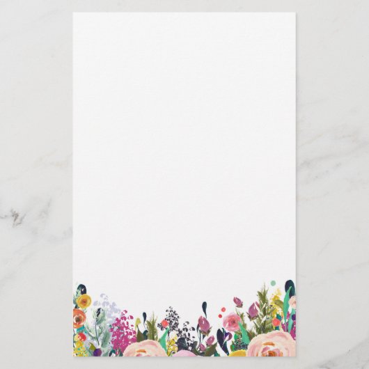 Colorful Flower Baby shower Baby-naam (Achterkant)