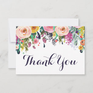 Colorful Flower Baby shower Hartelijk dank voor fl Bedankkaart