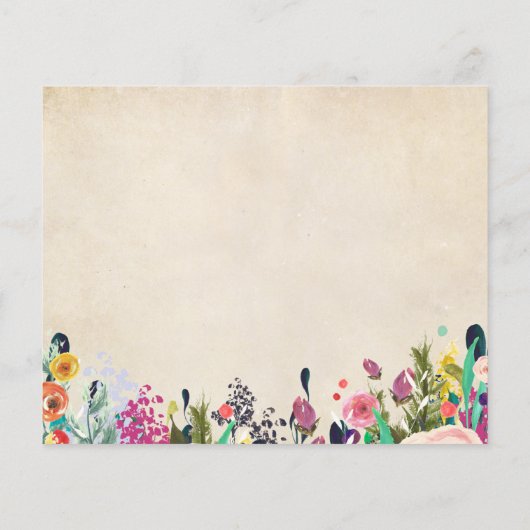 Colorful Flower Baby shower Name Suggestie Kaarten (Achterkant)