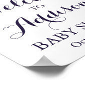 Colorful Flower Baby shower Welcome Sign Poster (Hoek)