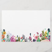 Colorful Flower Baby shower Wwant for Baby Kaart (Achterkant)