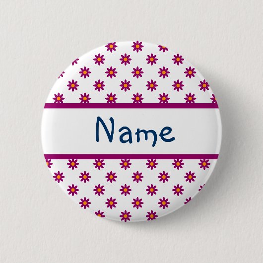 Colorful Flower Design Ronde Button 5,7 Cm (Voorkant)