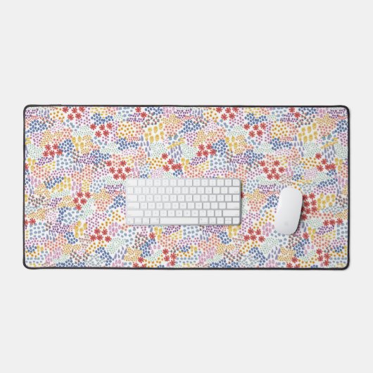 Colorful Flower Field Bureaumat (Keyboard & Muis)