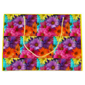 Colorful Flower Gift Bag Groot Cadeauzakje (Voorkant)