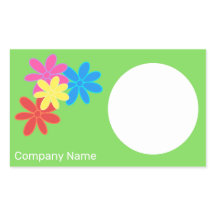 COLORFUL FLOWER GREEN BLUE PINK RED NAME GIFT LABE