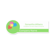 COLORFUL FLOWER GREEN BLUE PINK SJABLOON ONTWERP