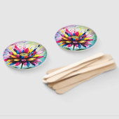 Colorful Flower Handwaaier (Niet-gemonteerd)