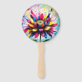 Colorful Flower Handwaaier (Voorkant)