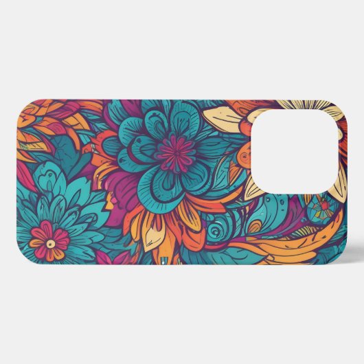 Colorful Flower Iphone Case Hoesje (Achterkant horizontaal)