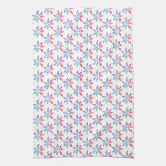 Colorful Flower Kitchen Towel Theedoek (Verticaal)