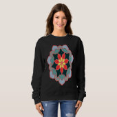 Colorful flower mandala flower emblem trui (Voorkant volledig)