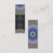 Colorful Flower Mandala Mini Visitekaartje (Voorkant / Achterkant)