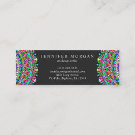 Colorful Flower Mandala Mini Visitekaartje