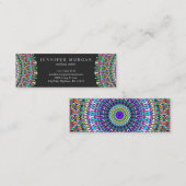 Colorful Flower Mandala Mini Visitekaartje (Voorkant / Achterkant)