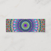 Colorful Flower Mandala Mini Visitekaartje (Achterkant)