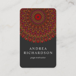 Colorful Flower Mandala Visitekaartje