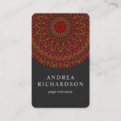 Colorful Flower Mandala Visitekaartje (Voorkant)