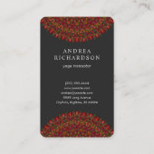 Colorful Flower Mandala Visitekaartje (Achterkant)