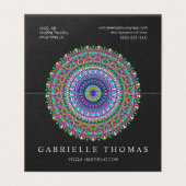 Colorful Flower Mandala Visitekaartje (Buitenkant ongevouwen)