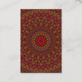Colorful Flower Mandala Visitekaartje (Achterkant)