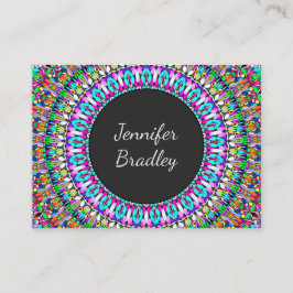 Colorful Flower Mandala Visitekaartje