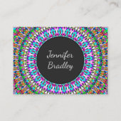 Colorful Flower Mandala Visitekaartje (Voorkant)