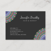 Colorful Flower Mandala Visitekaartje (Achterkant)