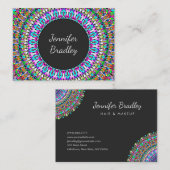 Colorful Flower Mandala Visitekaartje (Voorkant / Achterkant)