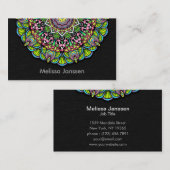 Colorful Flower - Mandala- Visitekaartje (Voorkant / Achterkant)