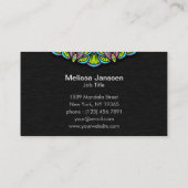 Colorful Flower - Mandala- Visitekaartje (Achterkant)