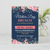 Colorful Flower Moederdag-uitnodigingen Kaart (Staand voorkant)