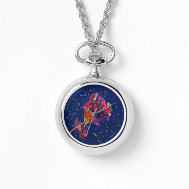 Colorful Flower Necklace Horloge (Voorkant)