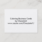 Colorful Flower omlijnt Colour Visitekaartjes (Achterkant)