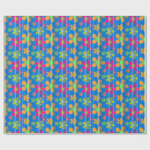 Colorful Flower Pattern Cadeaupapier (Vlak)