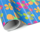 Colorful Flower Pattern Cadeaupapier (Rol Hoek)