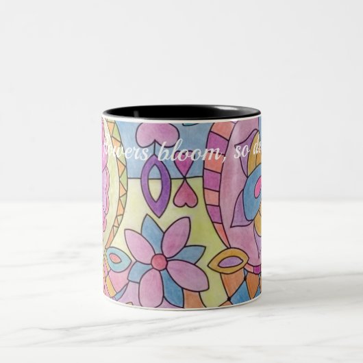 Colorful Flower Pattern Coffee Mok (Center)
