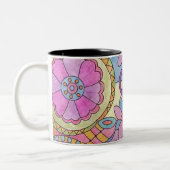 Colorful Flower Pattern Coffee Mok (Links)