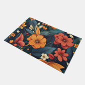 Colorful Flower Pattern Deurmat (Schuin)