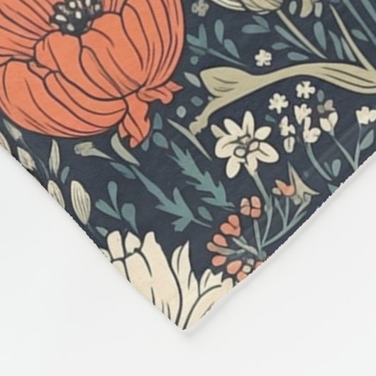 Colorful Flower Pattern Fleece Deken (Hoek)